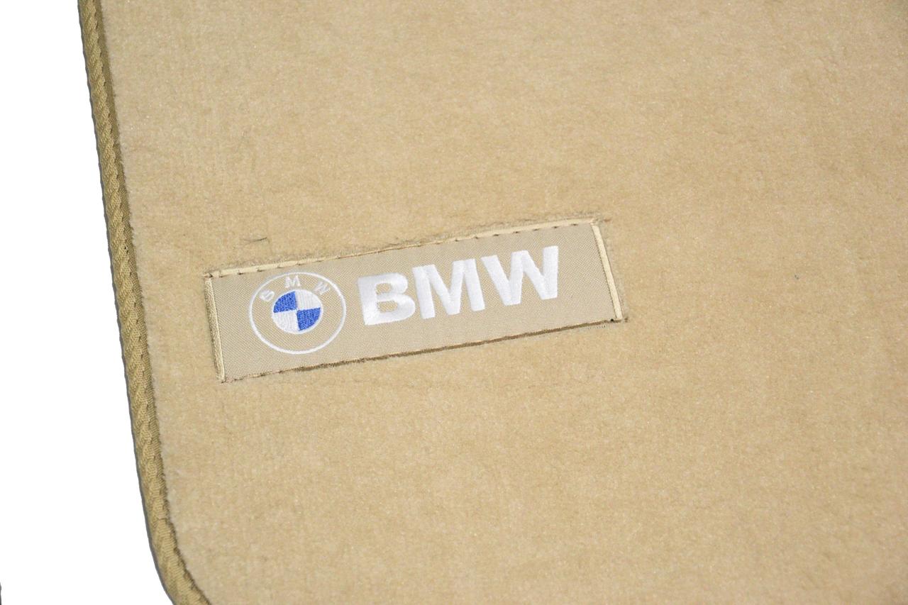 Ворсовые коврики BMW E39 5-Series (1995-2003) Бежевые Premium 5шт (бмв Е39) — изображение 7