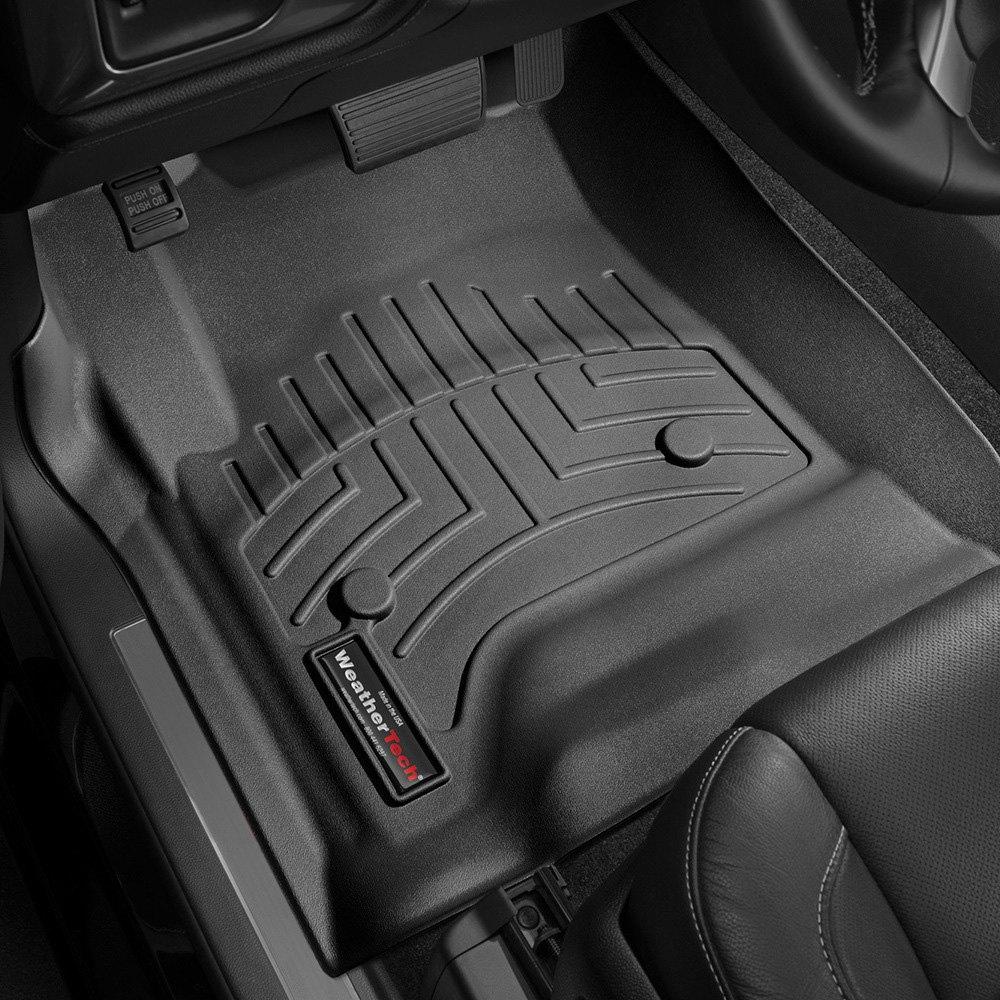 Передние коврики Cadillac Escalade 2017- с бортом, черные, 446071 WeatherTech Кадиллак Эскалейд — изображение 2