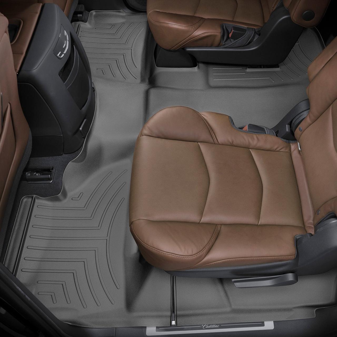 Задние коврики Cadillac Escalade 2017- с бортом, черные, ESV 447672 WeatherTech Кадиллак Эскалейд — изображение 2