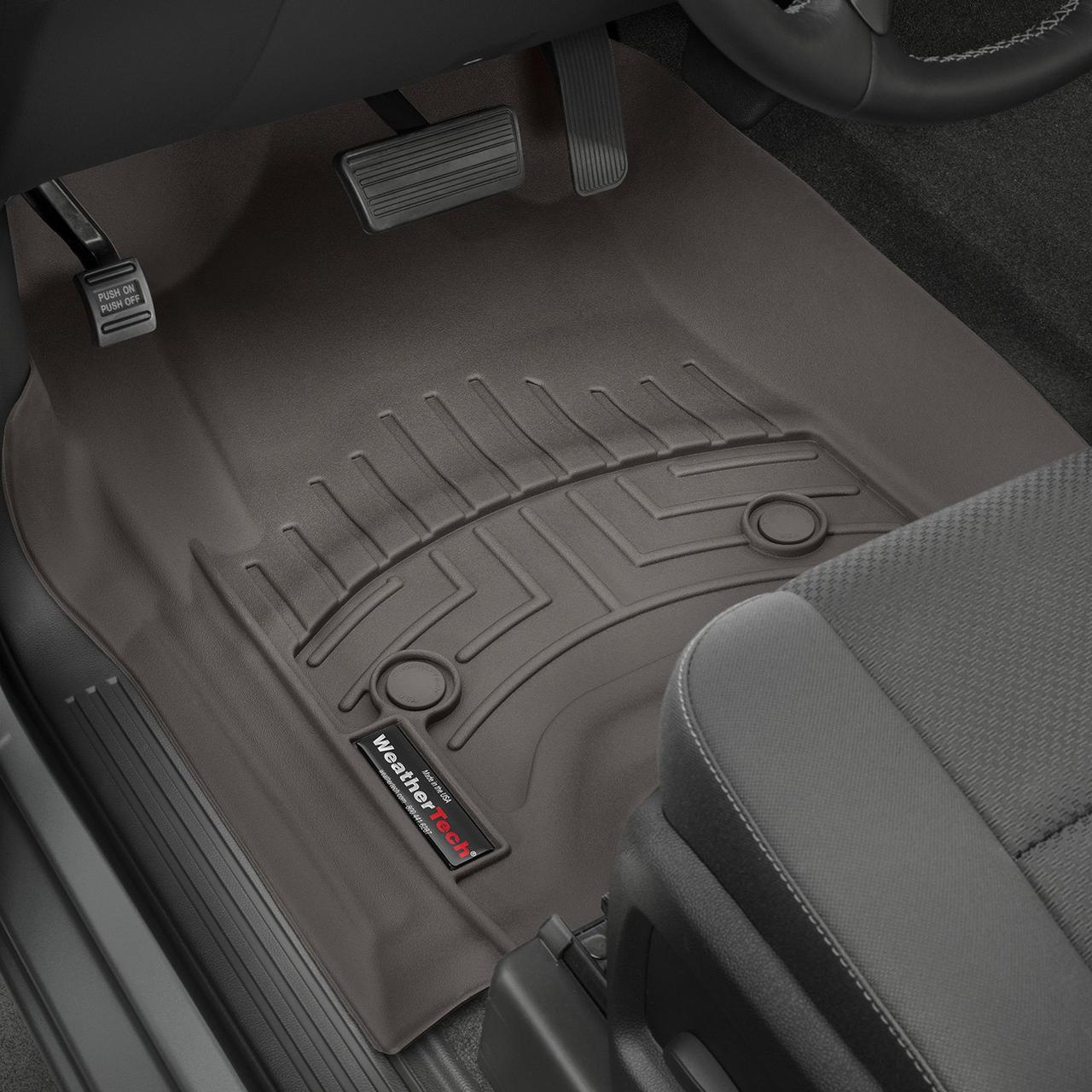 Передние коврики Cadillac Escalade 2017- с бортом, какао, 476071 WeatherTech Кадиллак Эскалейд