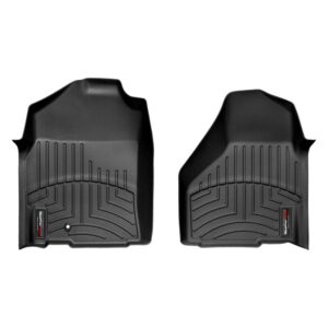 Передние коврики Dodge Ram 1500 2008-12 с бортом, КОНСОЛЬ, черный QUAD 442381 WeatherTech