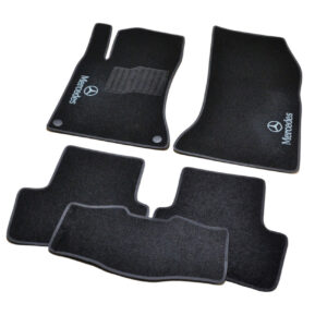 Ворсовые коврики Mercedes W176 A/W246 B 12-/ X156 GLA 14-/ C117 CLA 13- /Чёрные 5шт BLCCR8331