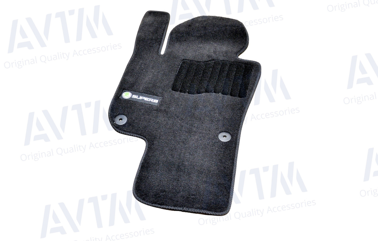 Ворсовые коврики Skoda SuperB 2 (2008-2015) Чёрн, Premium BLCLX1566 (шкода суперб 2) — изображение 4