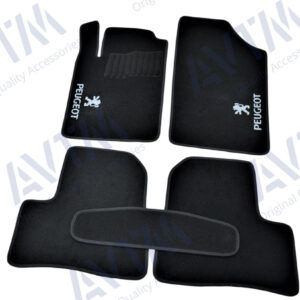 Ворсовые коврики Peugeot 206 (1998-2005/2006-) /Чёрные 5шт BLCCR1463 (пежо 206)