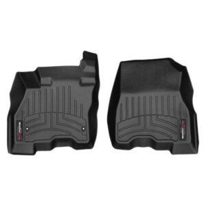 Передние коврики Nissan Leaf 2018- с бортом, крючки, черные WeatherTech 4415401