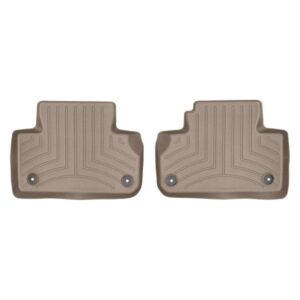 Задние коврики Audi Q5 2018- с бортом, бежевые WeatherTech 4511462