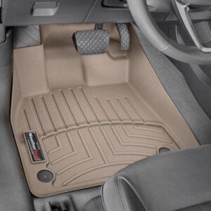 Передние коврики Audi Q5 2018- с бортом, бежевые WeatherTech 4511461