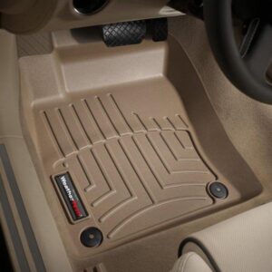 Передние коврики Audi A8 2003-10 с бортом, бежевые WeatherTech 452201