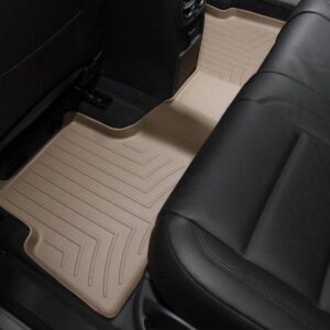 Задние коврики Volkswagen Tiguan 2008-16 с бортом, бежевые WeatherTech 451522