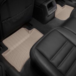 Задние коврики Porsche Macan 2009-19 с бортом, бежевые WeatherTech 452303