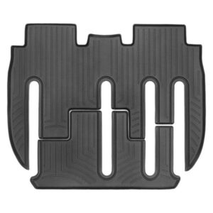 Задние коврики Tesla Model X 2017-19 с бортом, 2-3 ряд, черные WeatherTech 448699AB