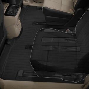 Задние коврики Tesla Model X 2016-19 с бортом, 2-3 ряд, черные, 6 мест WeatherTech 448698