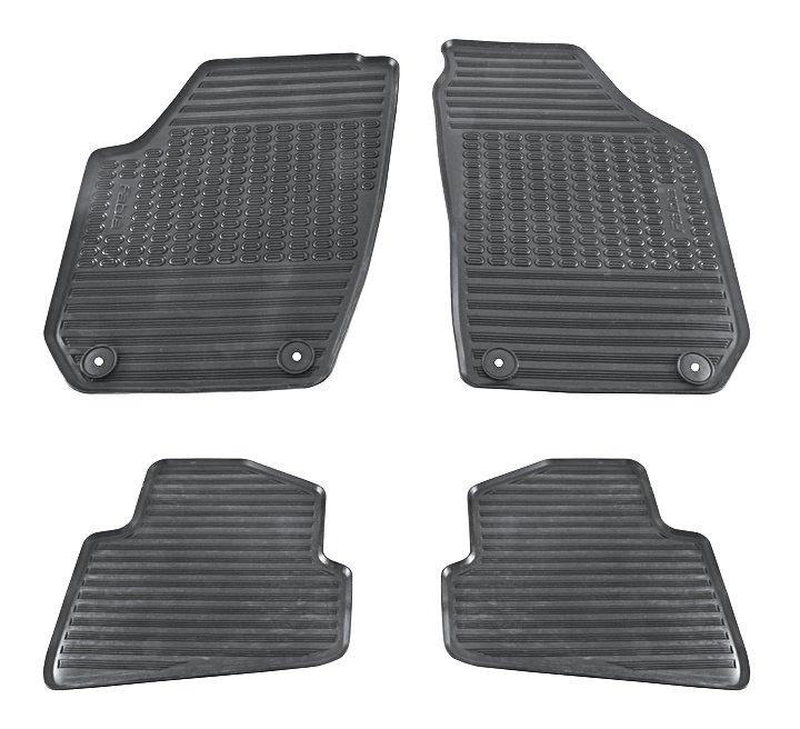Резиновые оригинальные коврики Skoda Fabia 2 2007-2014 резиновые 4шт 5J1061550 (шкода фабия 2)